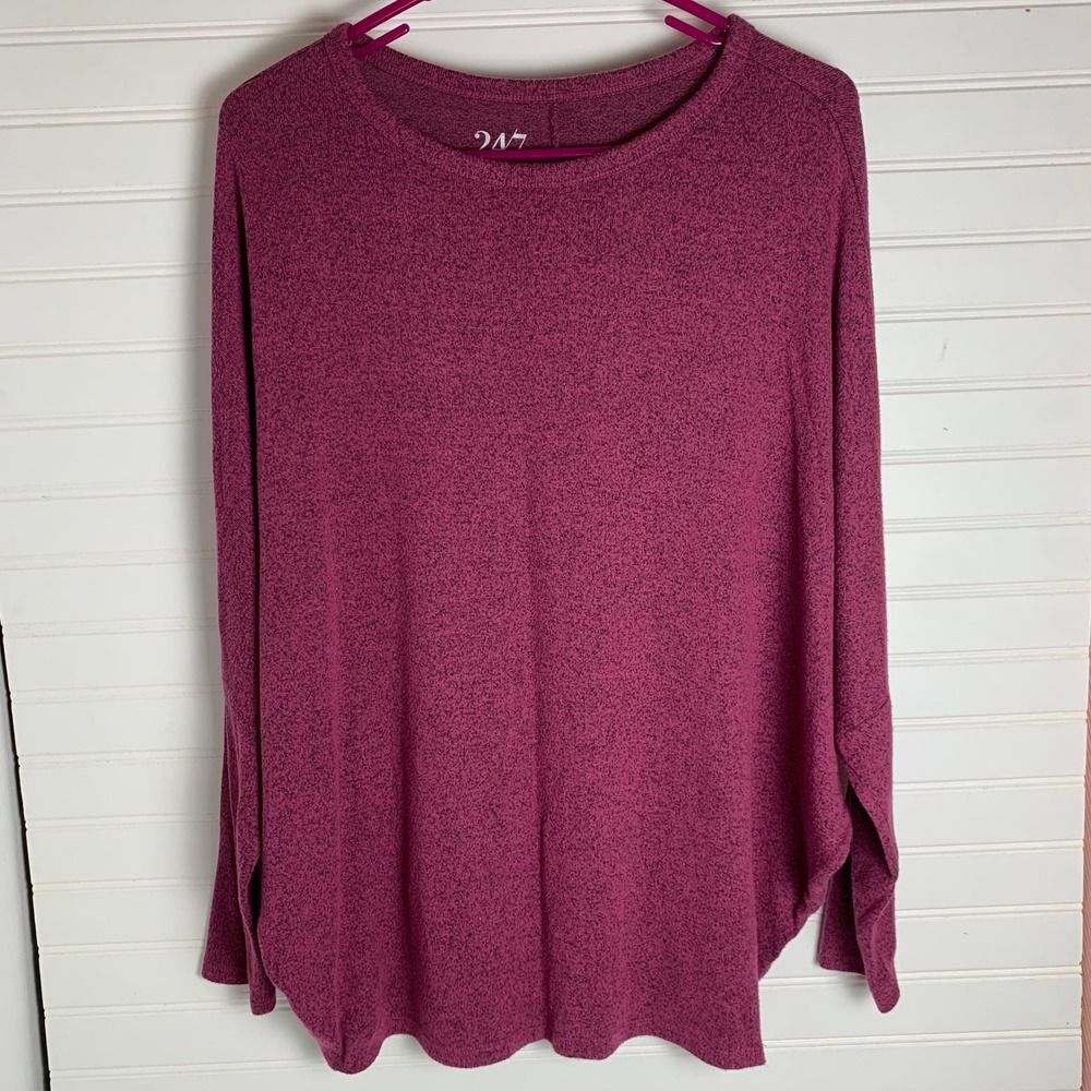 24/7 by maurices Womens Top Tunic Blouse Long‎ Sleeve Relaxed Fit Size S